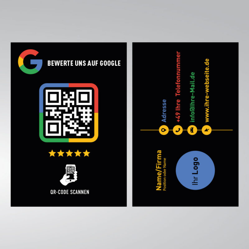 Bewertungskarte Google Farben