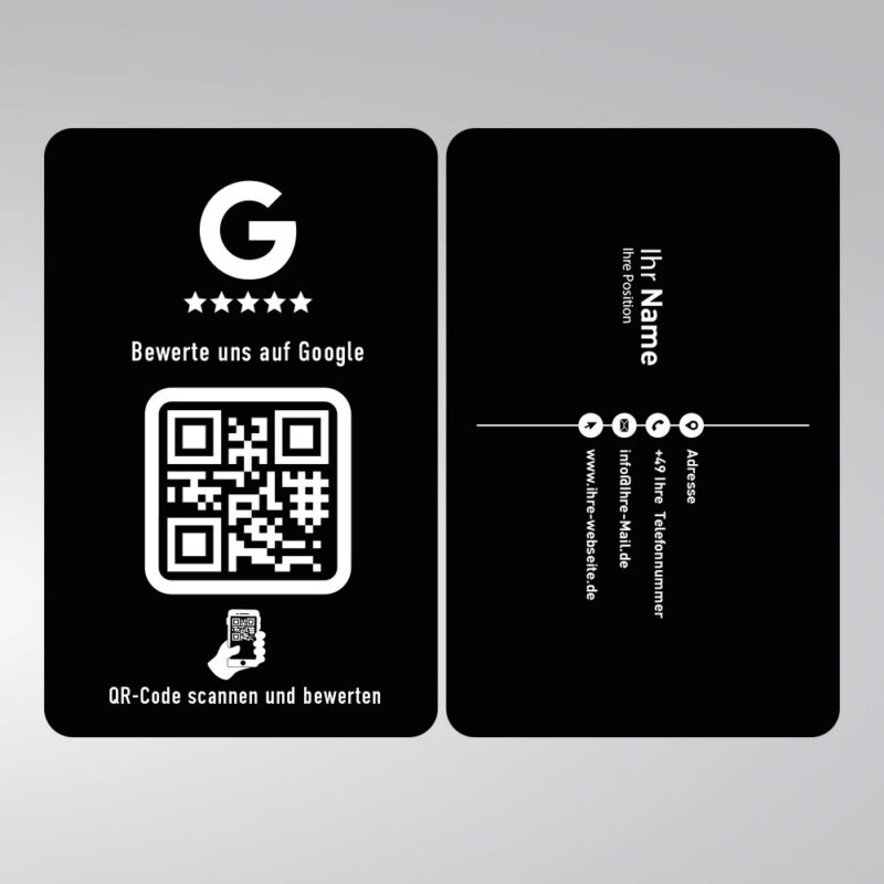 Google Bewertungskarte Visitenkarte