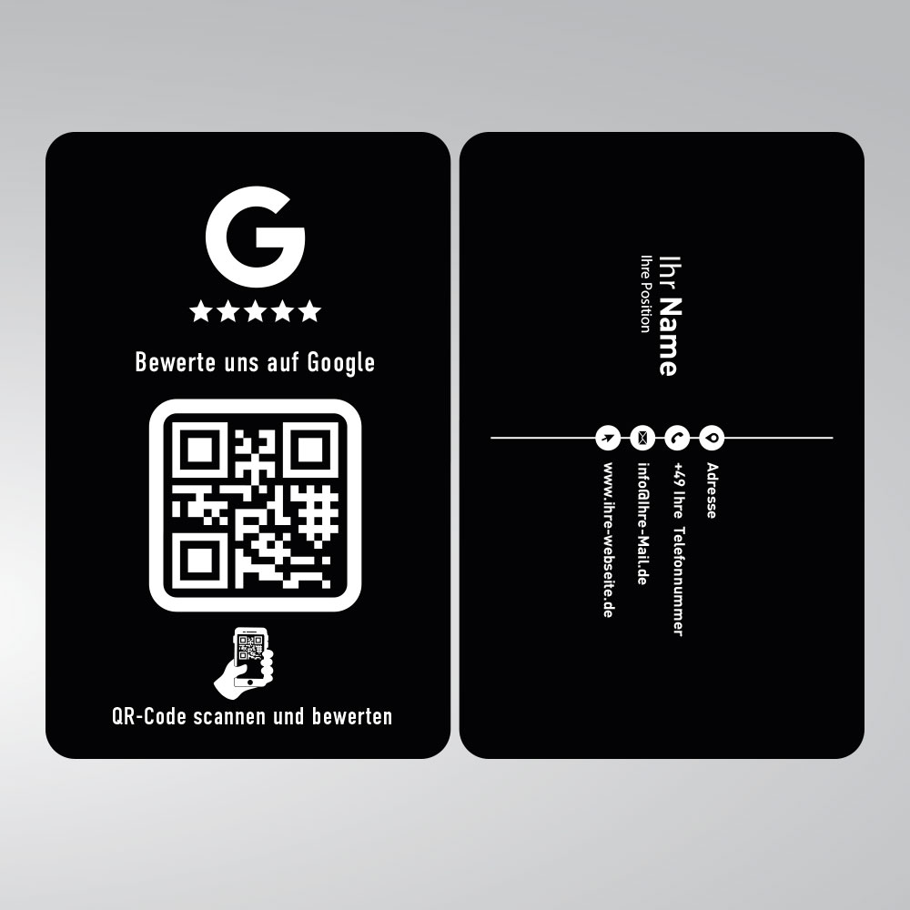Google Bewertungskarte Visitenkarte