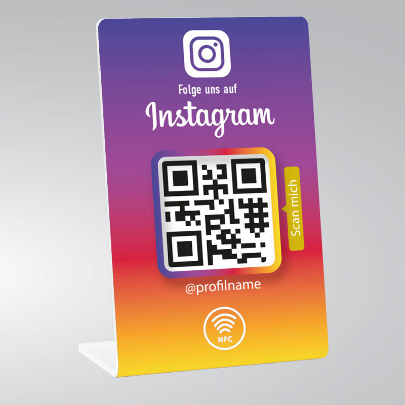 Instagram Tischaufsteller Farb Verlauf 2