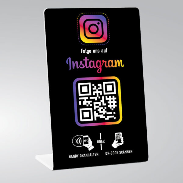 Instagram Tischaufsteller schwarz
